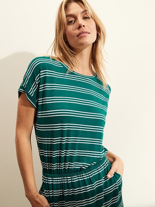 Image number 1 showing, Knit Midi T-Shirt Dress