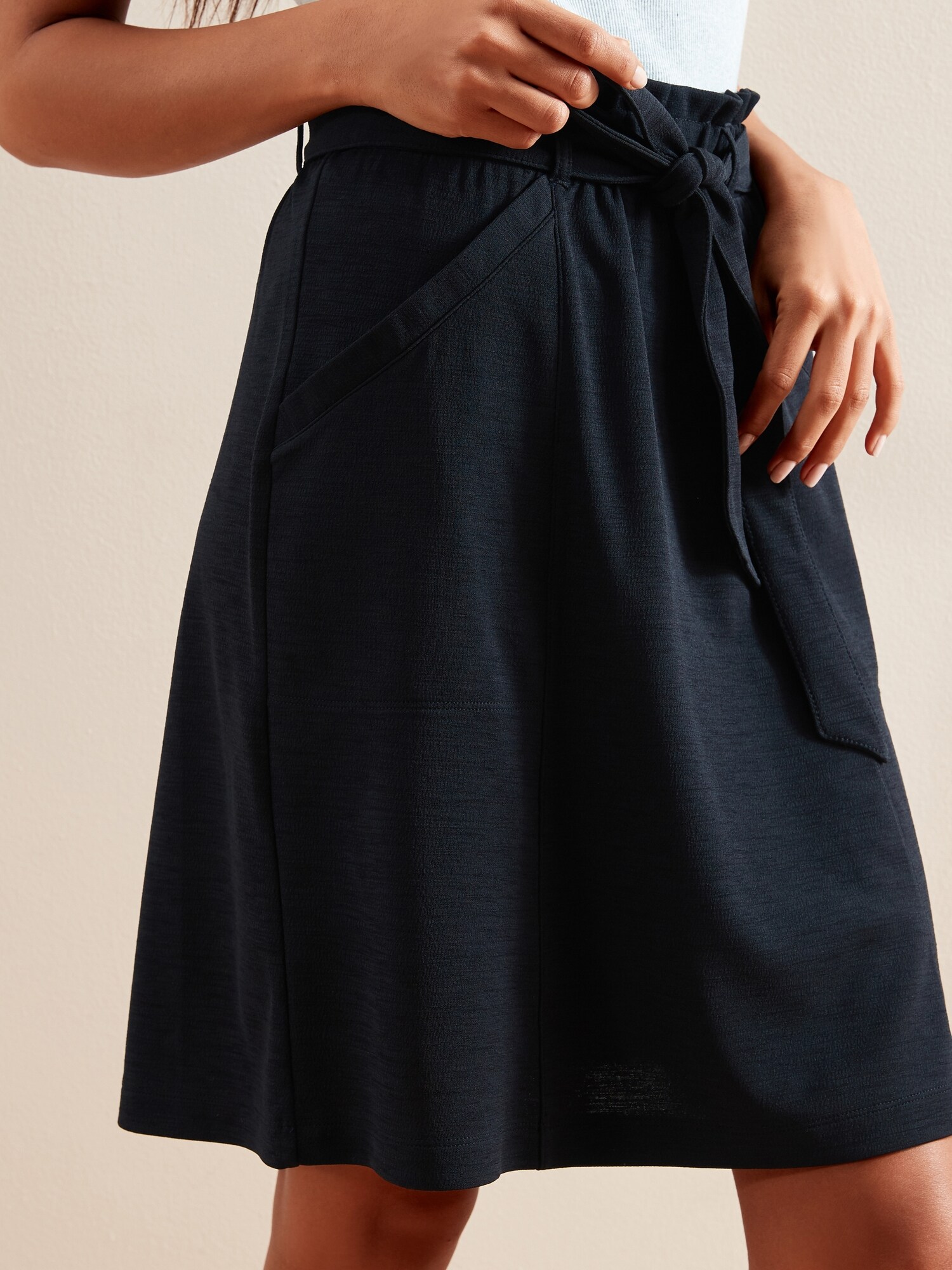 Knit Paper-Bag A-Line Skirt | Banana Republic Factory