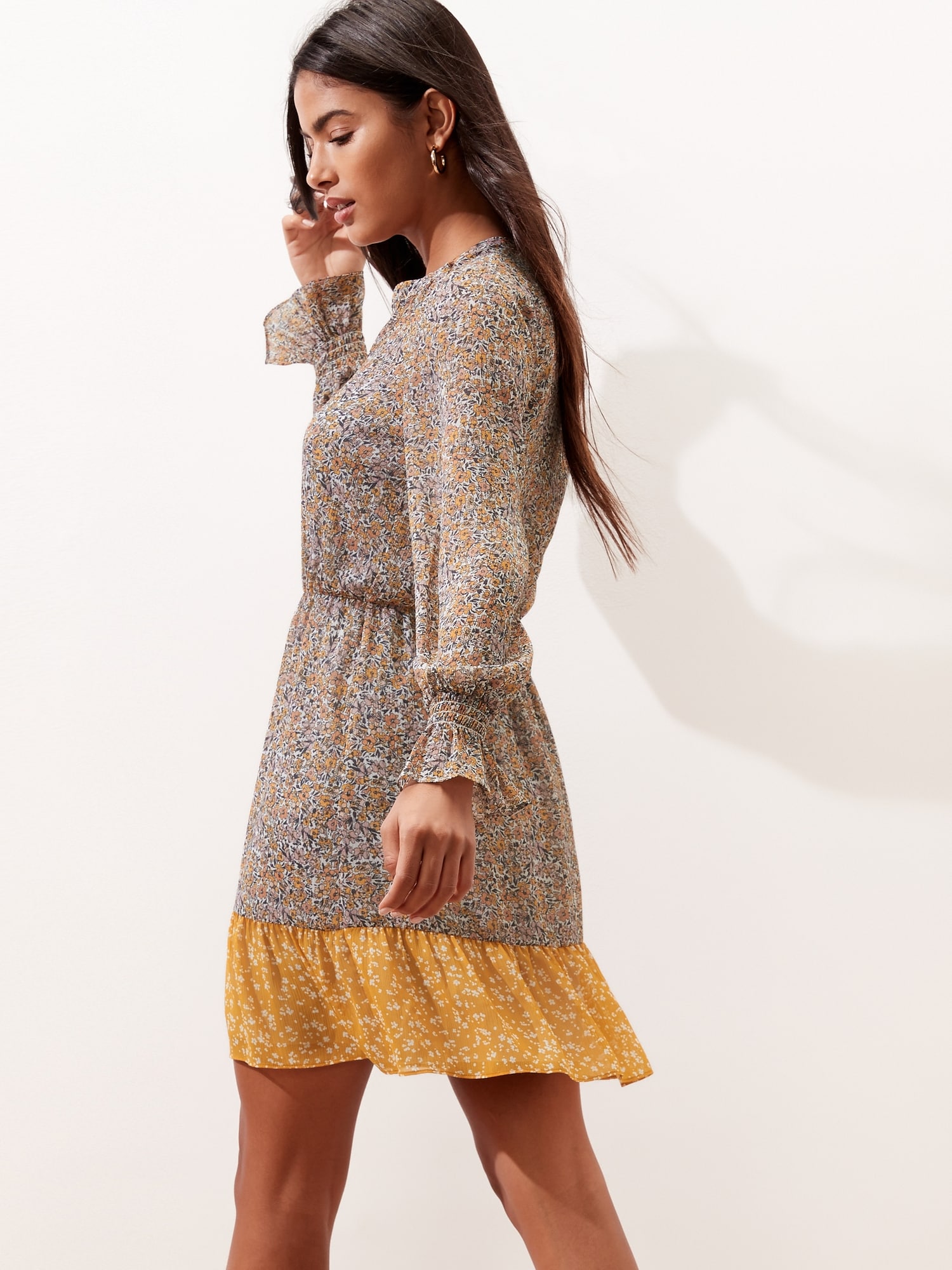 Smocked Fit-and-Flare Dress