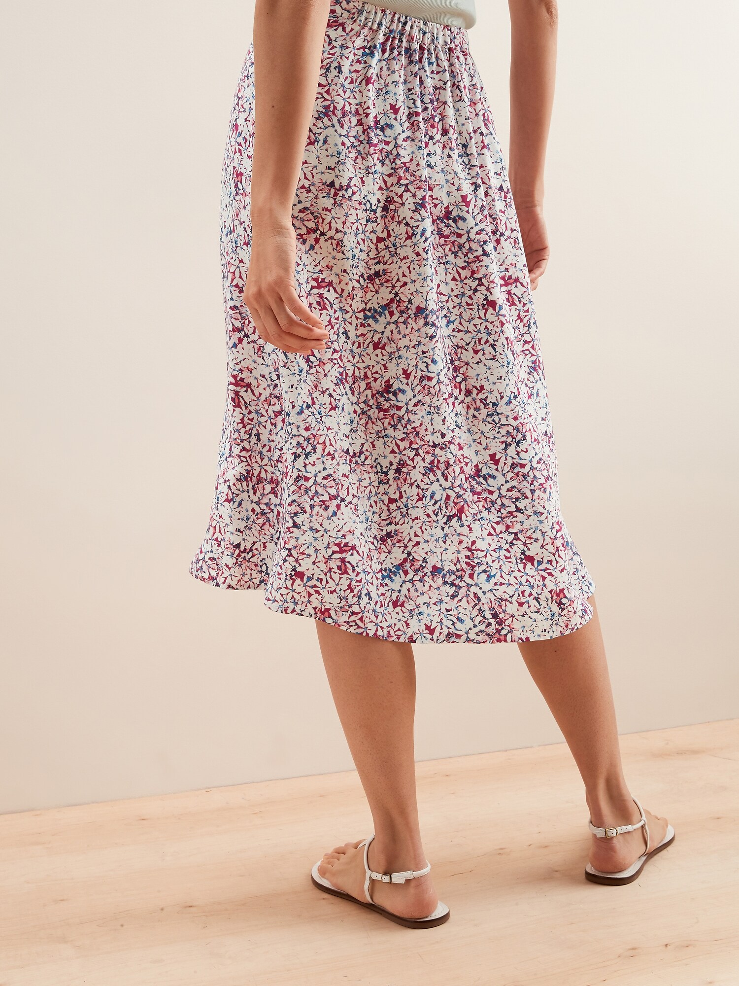 front split jersey skirt