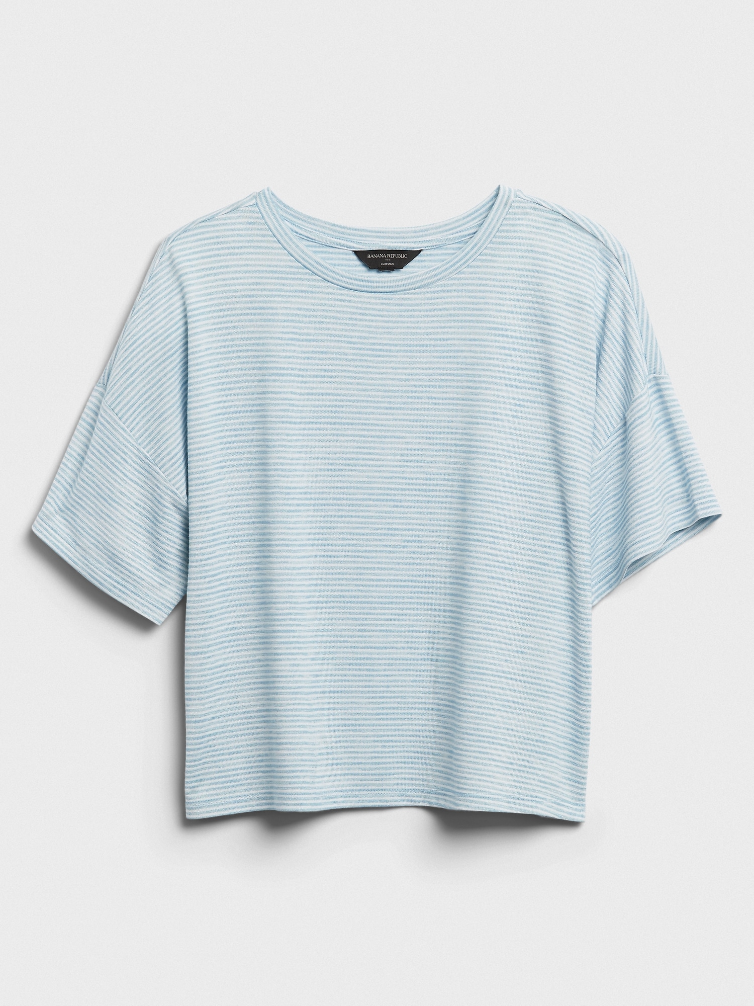 LuxeSpun Striped Boxy T-Shirt | Banana Republic Factory
