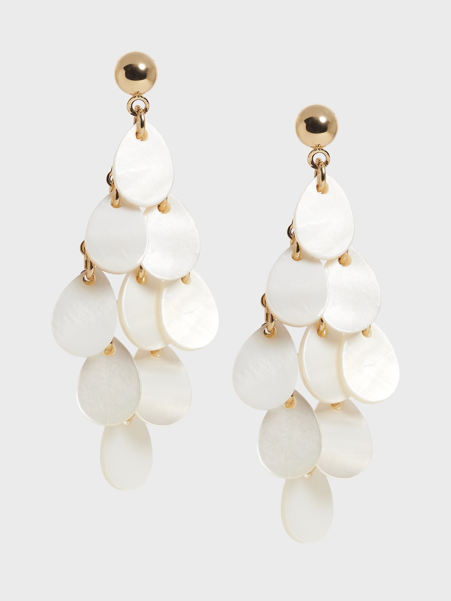 Layered Shell Statement Earrings