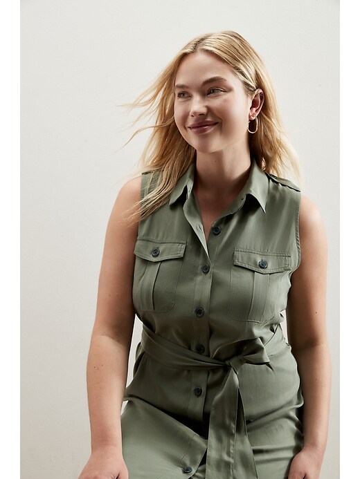 Image number 6 showing, Trench Shirtdress