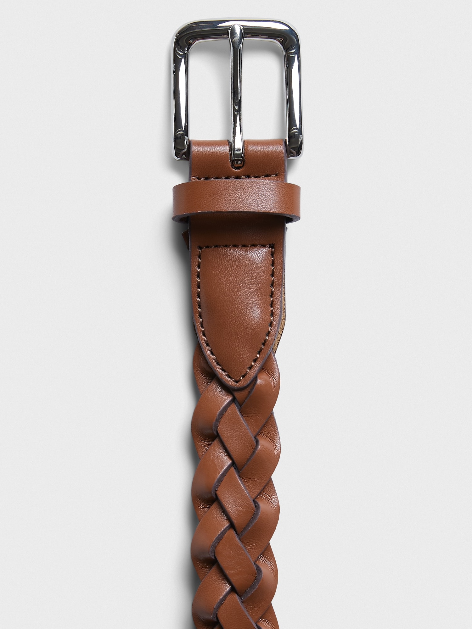 Faux-Leather Braided Belt