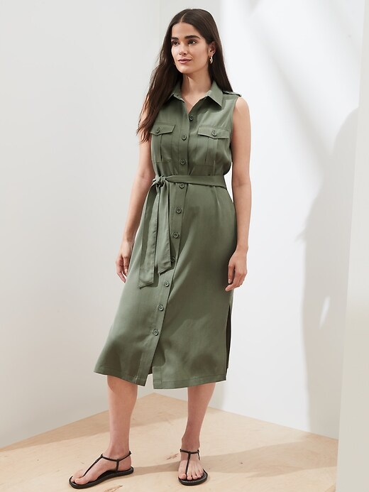 Image number 1 showing, Trench Shirtdress