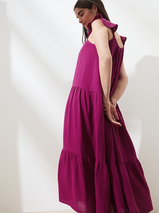 新品❣️定価14400円 バナナリパブリック GAUZE MIDI DRESS Gauze Midi Dress | Banana Republic Factory