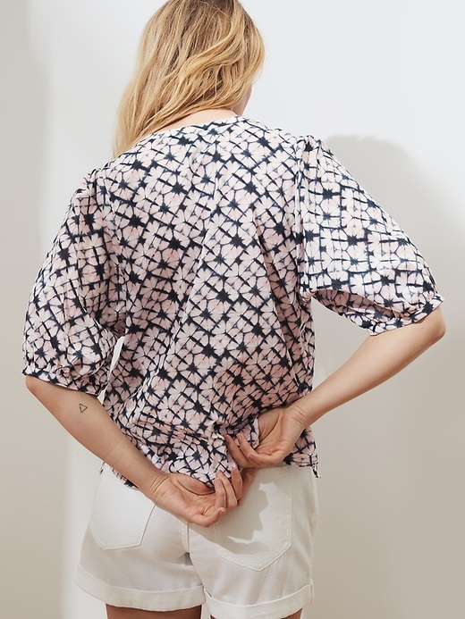 peasant sleeve blouse
