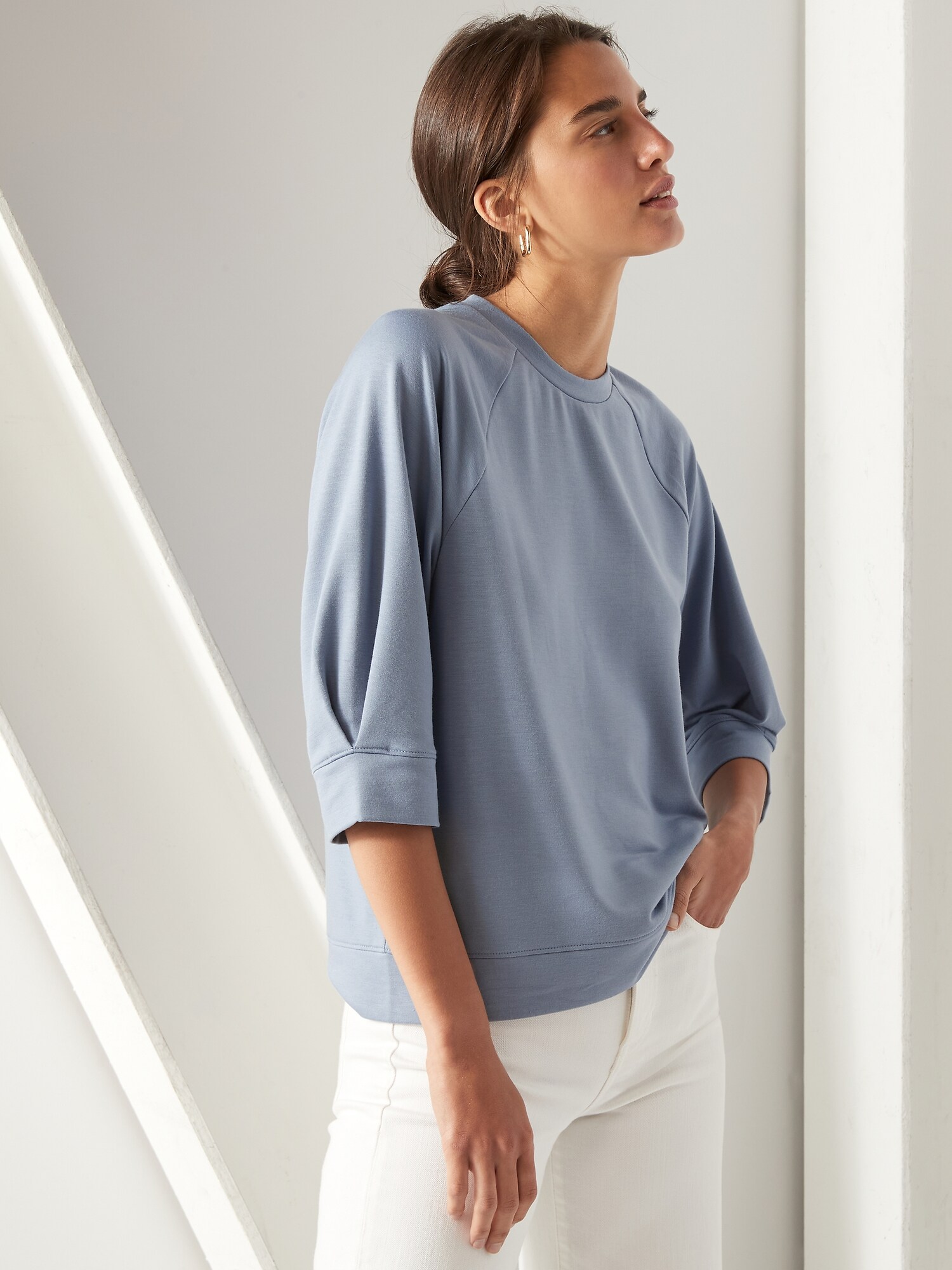 French Terry Sweatshirt Banana Republic Factory