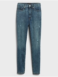 Curvy High-Rise Soft Touch Medium Wash Destructed Skinny Jean