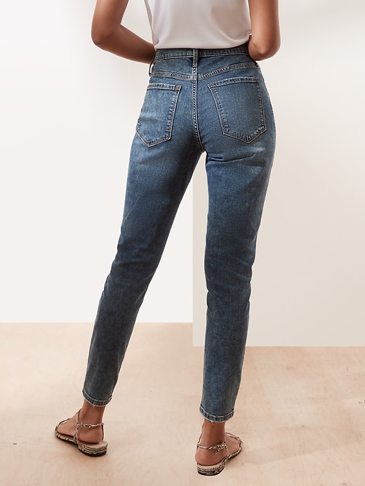 Image number 2 showing, High-Rise Soft Touch Medium Wash Destructed Skinny Jean