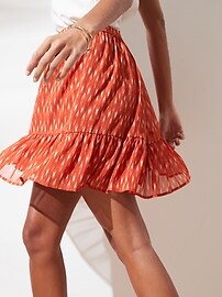 Fit-and-Flare Mini Skirt
