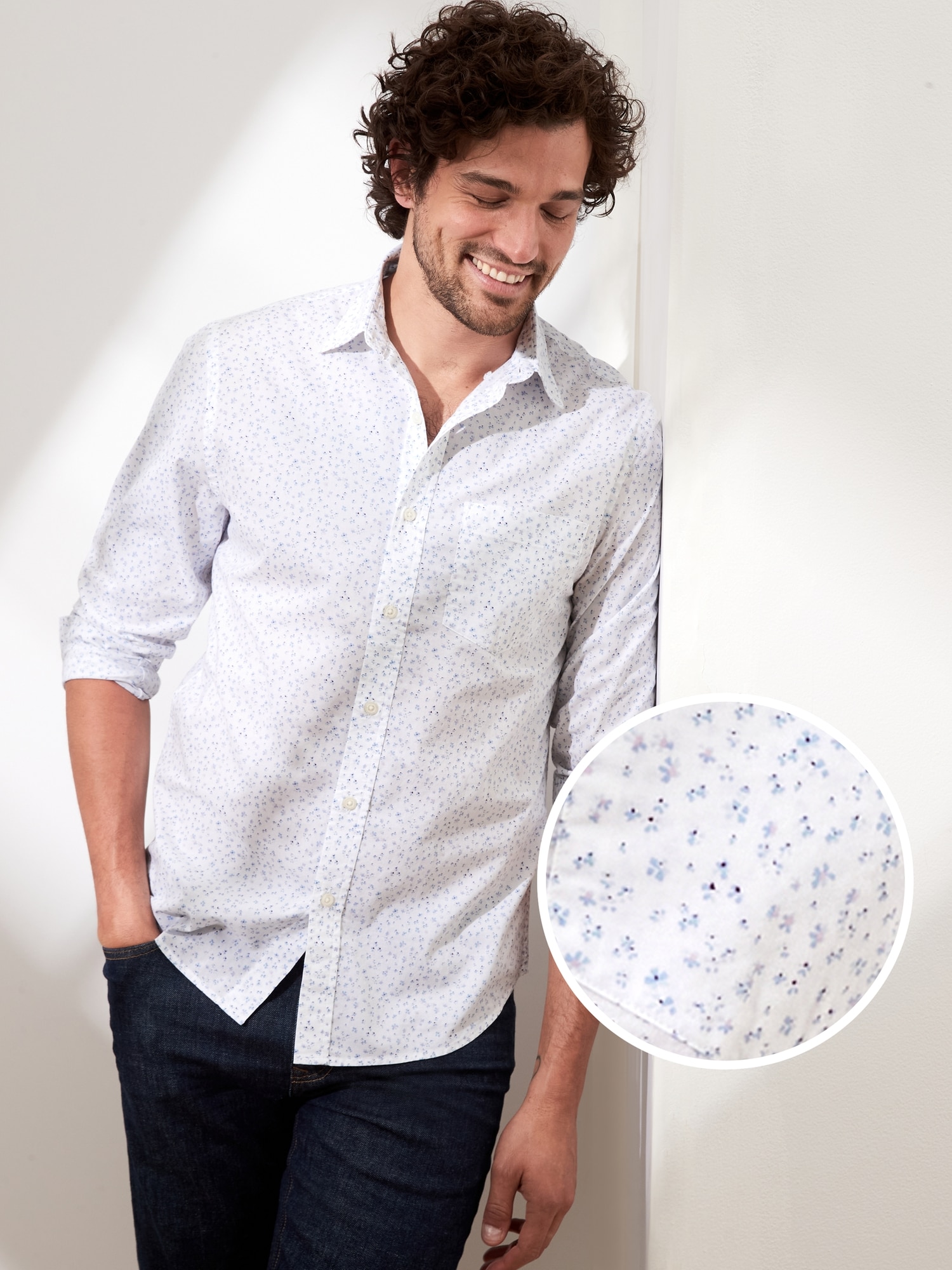 Slim-Fit Organic Cotton Untucked Shirt