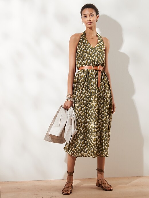 Halter Midi Dress Banana Republic Factory