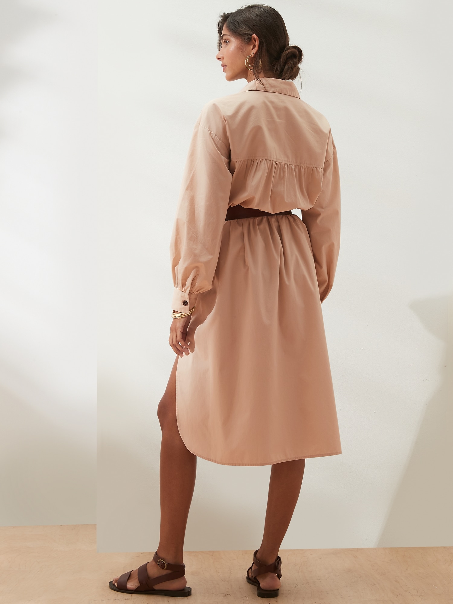 Cotton Poplin Shirtdress | Banana Republic Factory