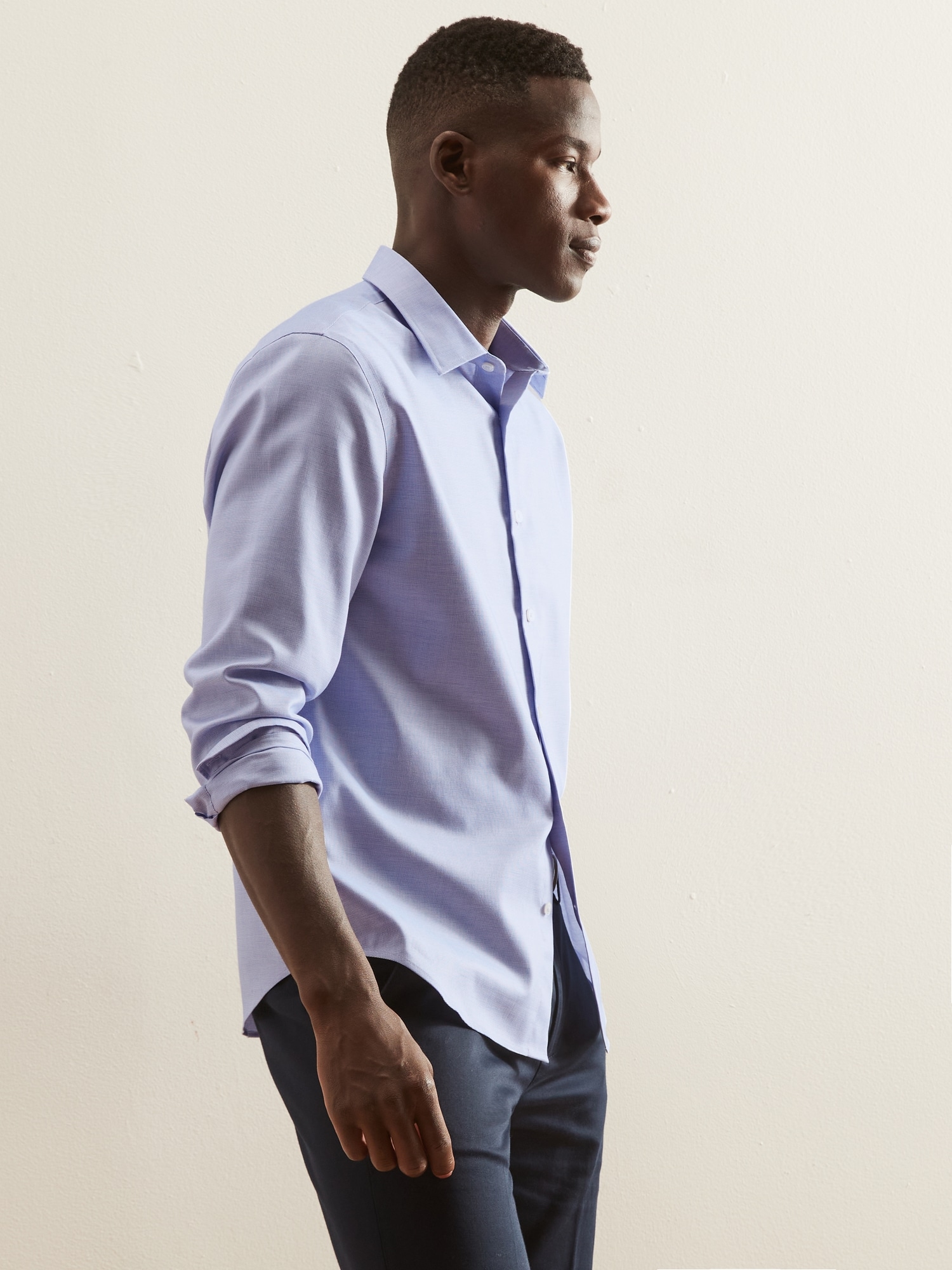 Slim-Fit Untucked Non-Iron Shirt
