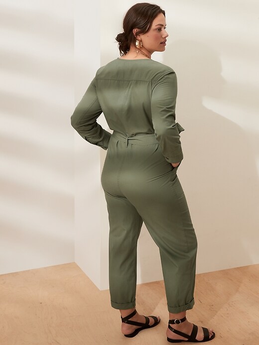 Organic Cotton Zip Jumpsuit Banana Republic Factory