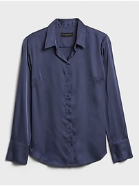 banana republic satin classic shirt
