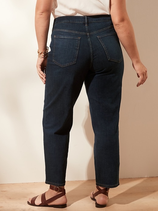 Image number 6 showing, High-Rise Dark Wash Straight Jean