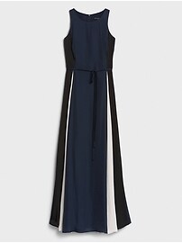 Petite Color Block Panel Maxi Dress Banana Republic Factory