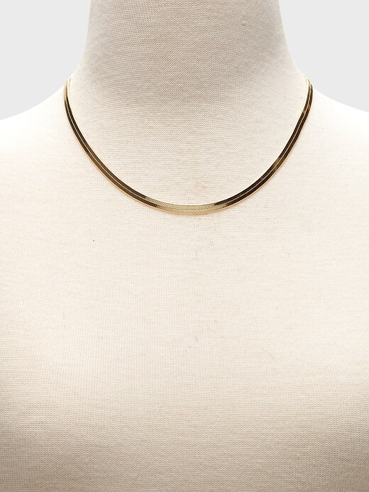 Flat Herringbone Necklace