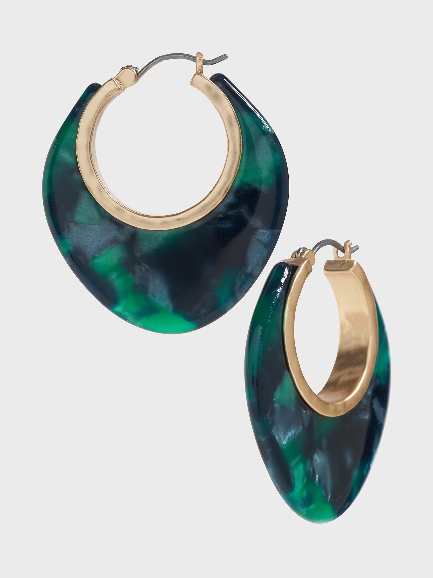 Crescent Resin Hoop Earrings Banana Republic Factory