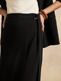 Belted Wrap Pencil Skirt