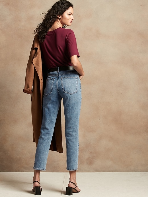 Petite High-Rise Medium Wash Slim Jean Banana Republic Factory