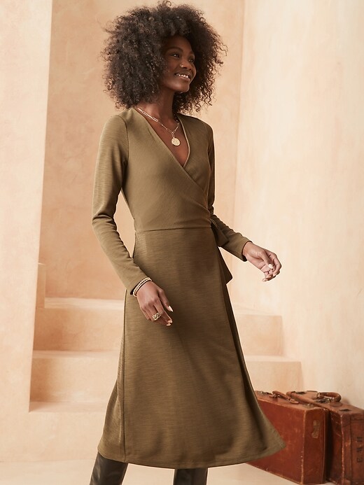 Knit Wrap Dress | Banana Republic Factory