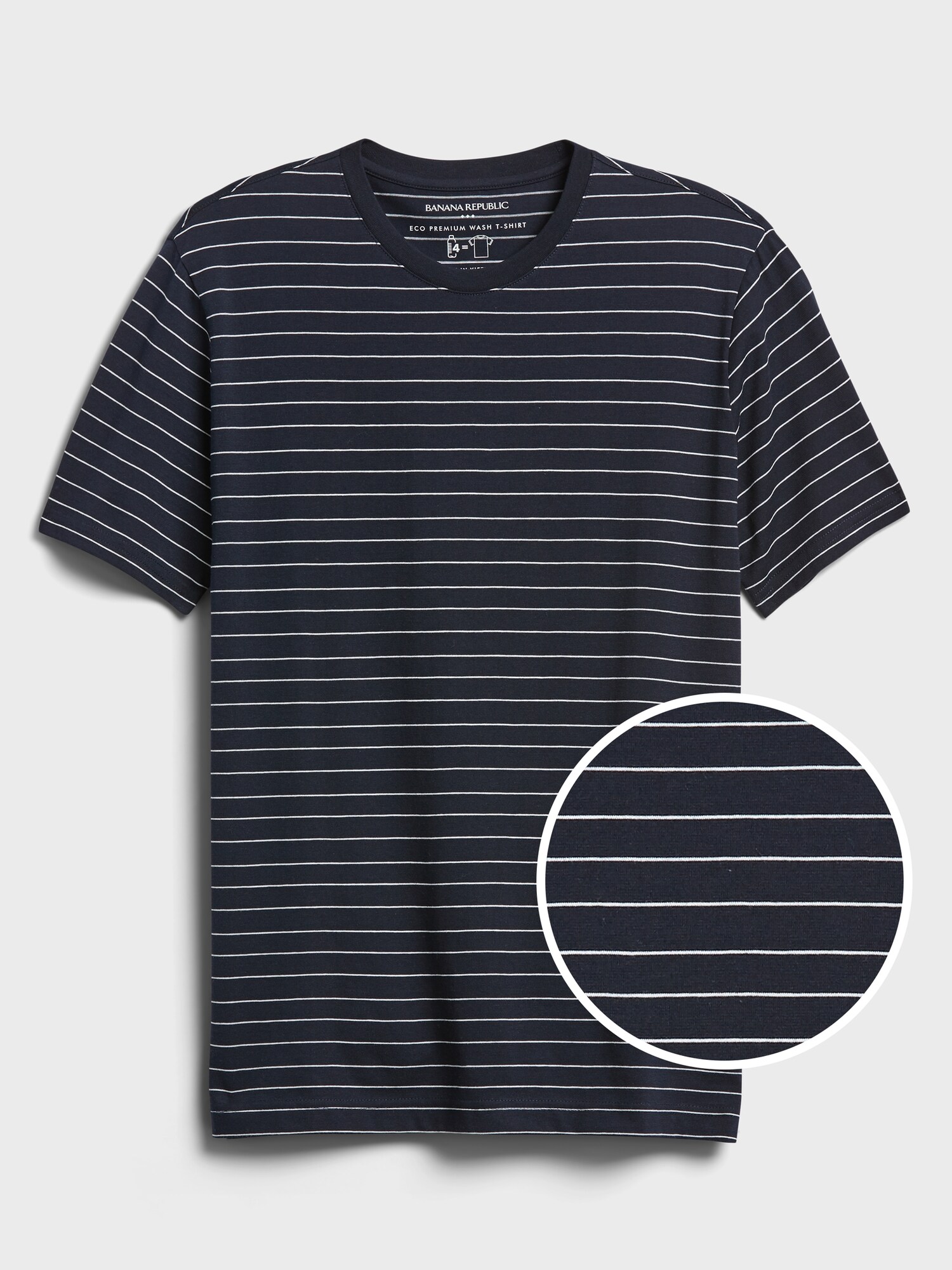 Premium Wash Striped Crew-Neck T-Shirt