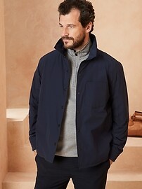 Water-Resistant Tech Motion Shirt Jacket