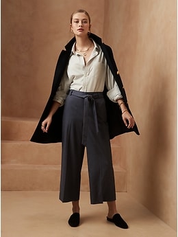 Wide Leg Cropped Pants | Banana 