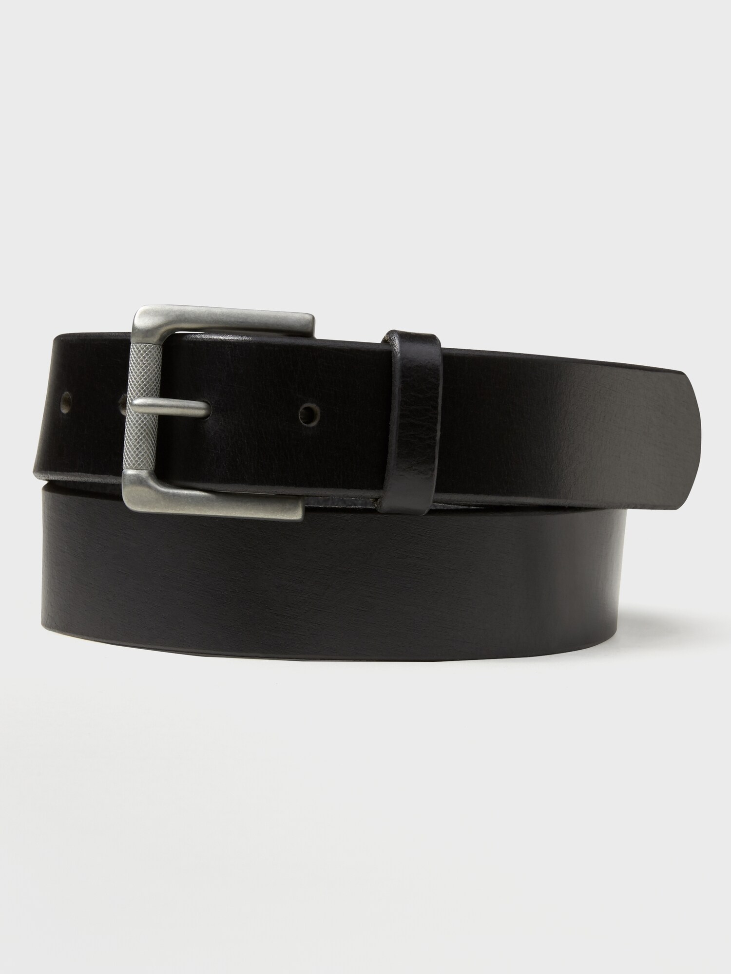 Leather Roller-Buckle Casual Belt