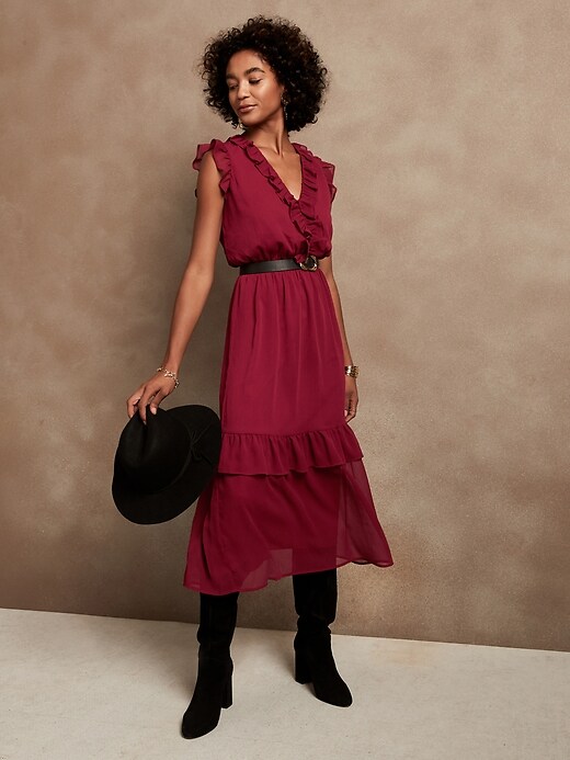 Flutter Midi Dress | Banana Republic 