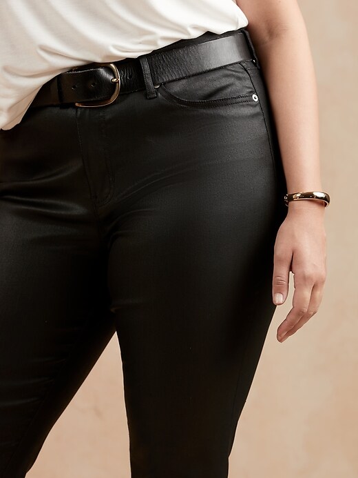 Image number 5 showing, Mid-Rise Coated Skinny Jean