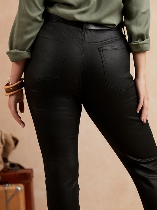 Image number 6 showing, High-Rise Coated Skinny Jean