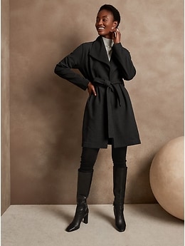 banana republic long wrap jacket