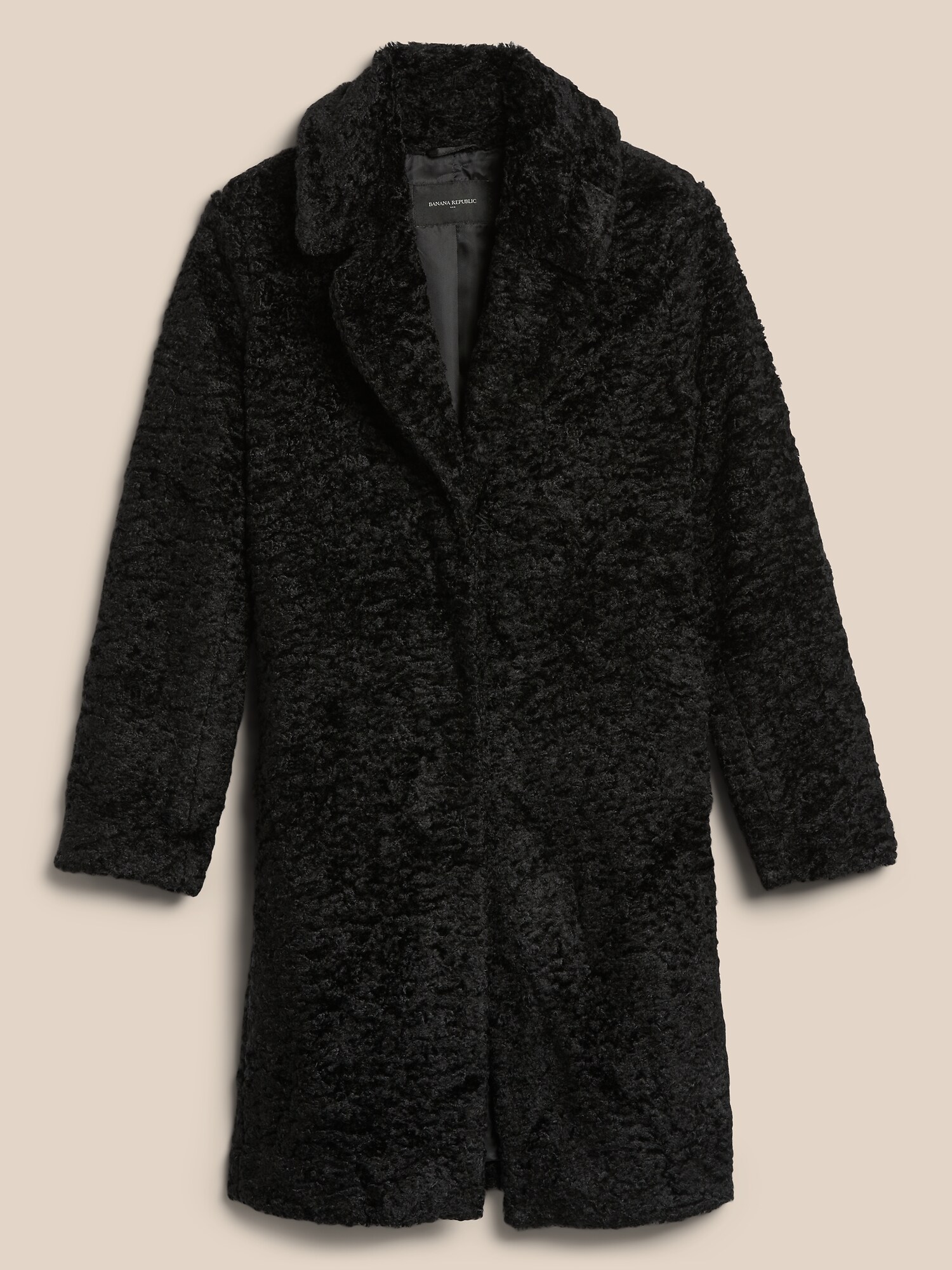 Vegan Fur Astrakhan Coat