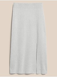 Lurex Ribbed Sweater Skirt