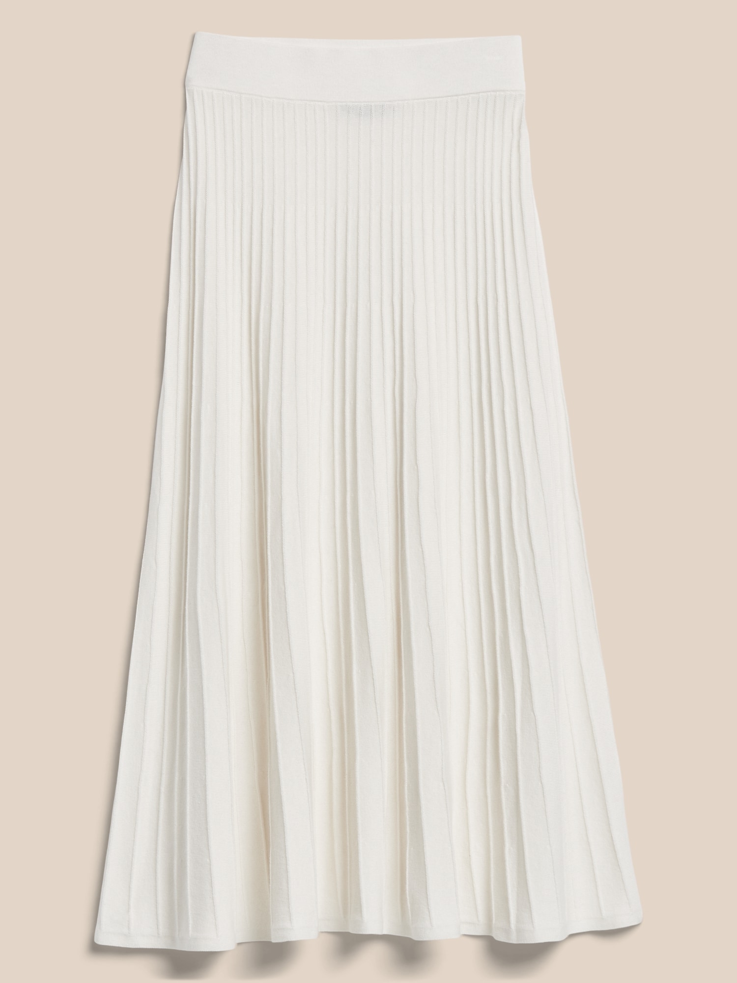 Pleated Midi Sweater Skirt