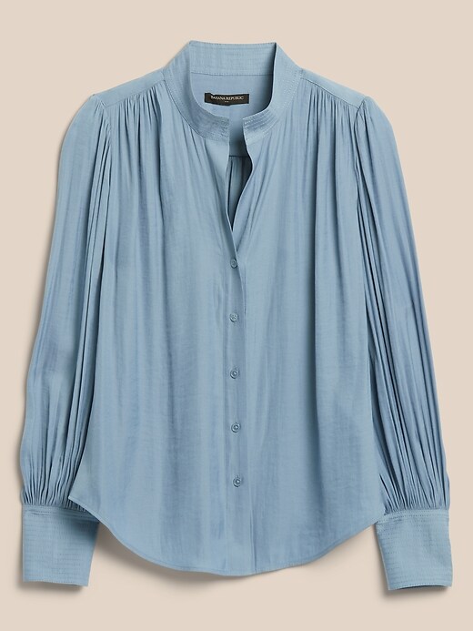 NEAU volume sleeve blouse dnavy