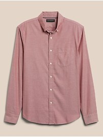 Slim-Fit Organic Cotton Untucked Oxford Shirt