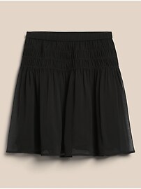 Ruched Mini Fit-and-Flare Skirt
