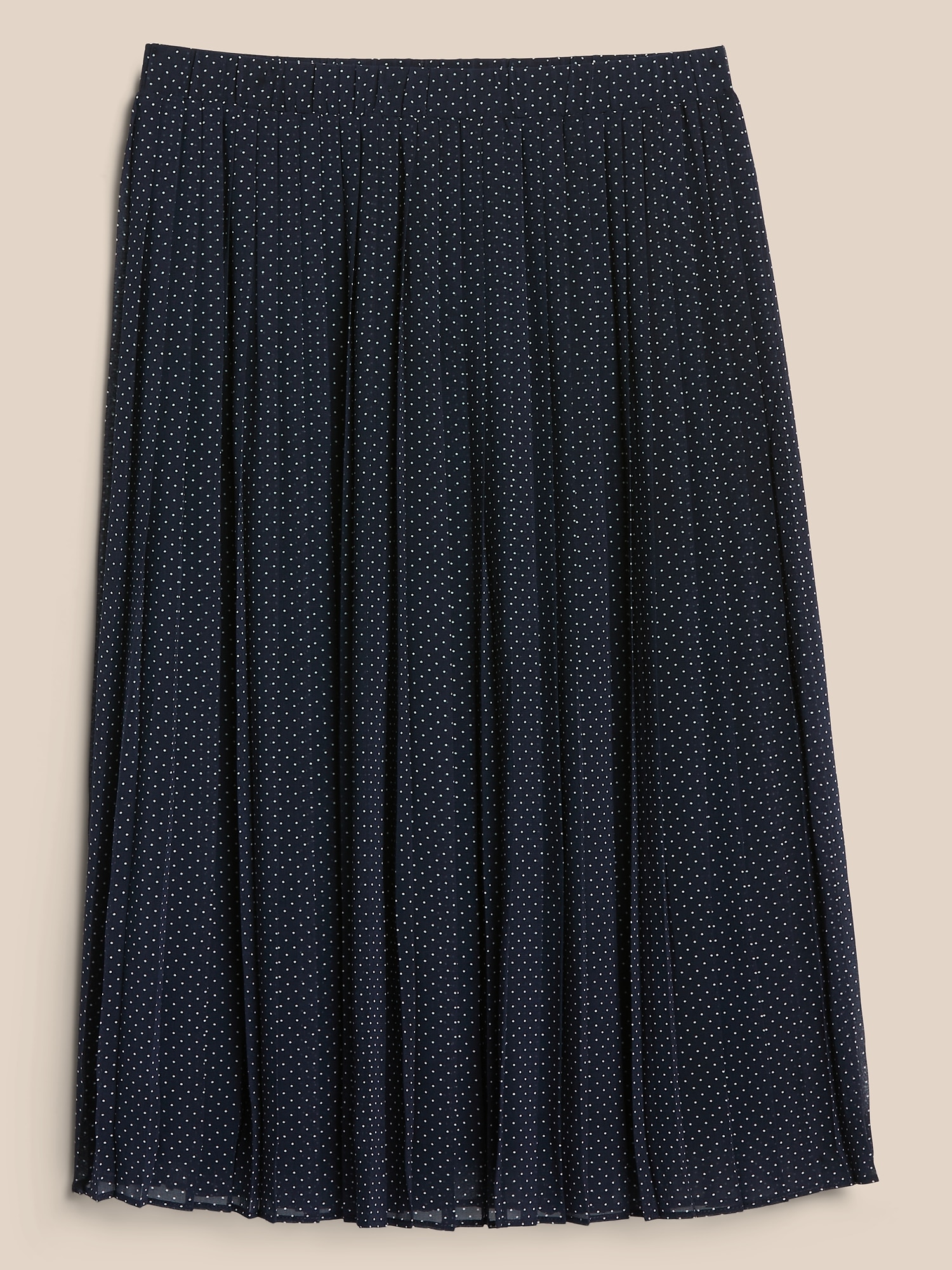 Pleated Chiffon Midi Skirt