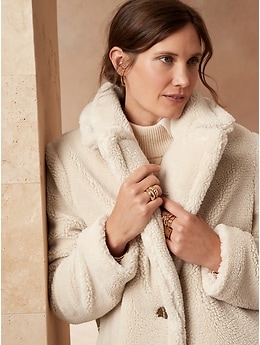 Banana republic teddy coat hotsell