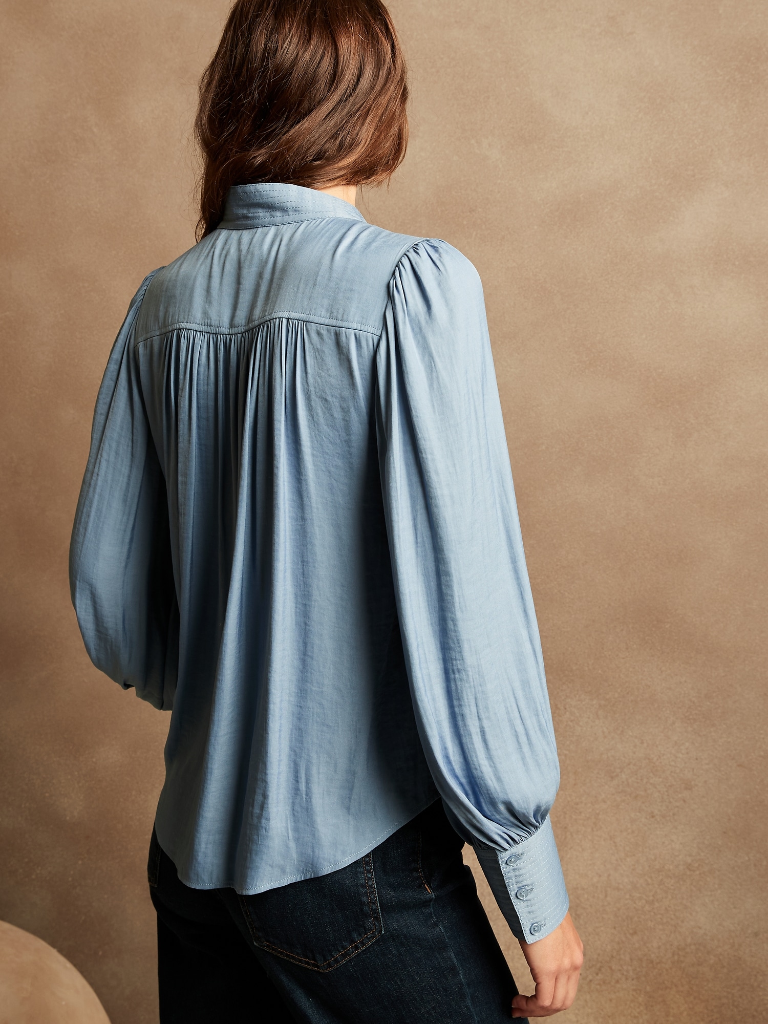 Volume Sleeve Blouse Banana Republic Factory