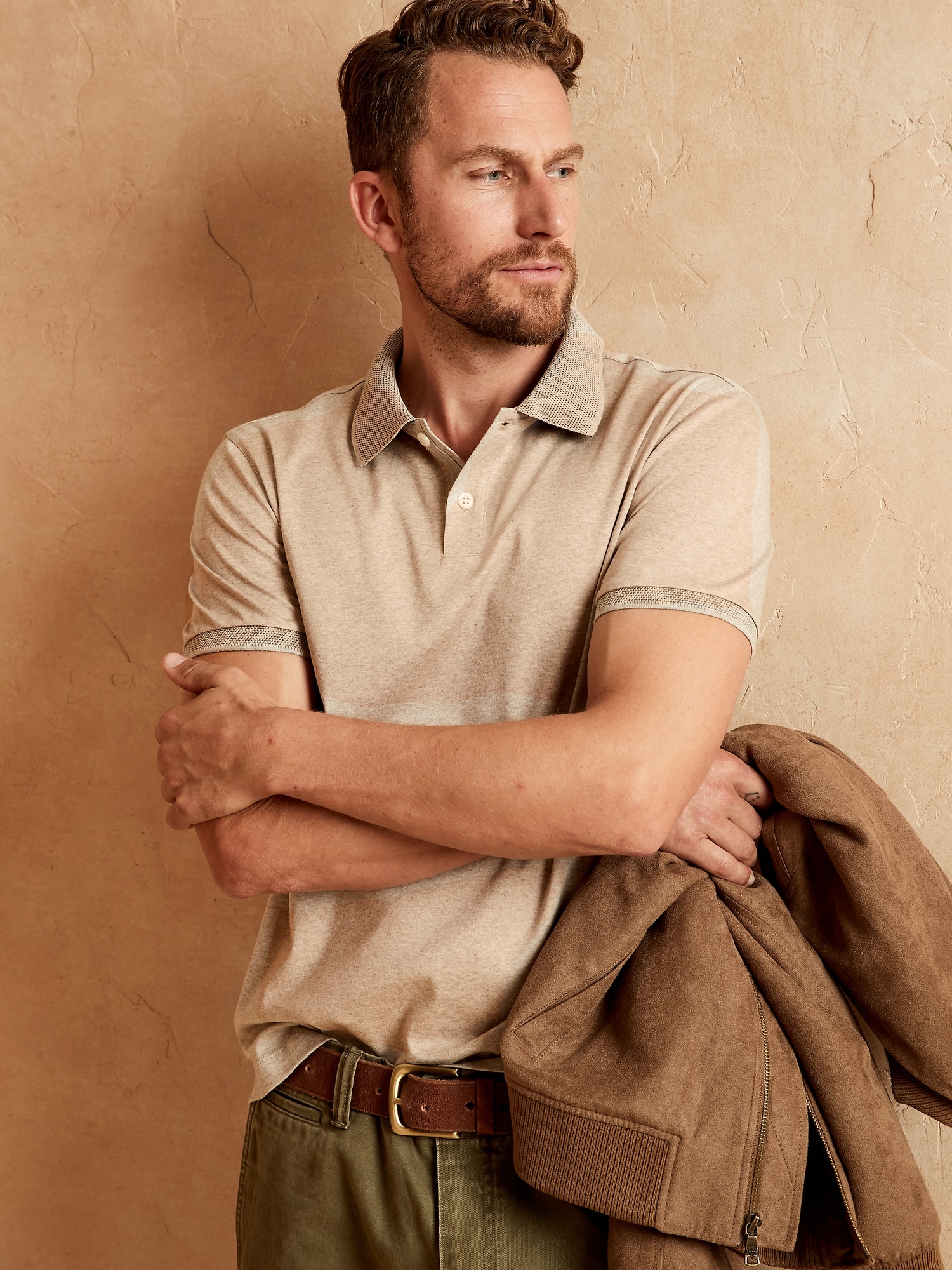 luxe touch performance golf polo