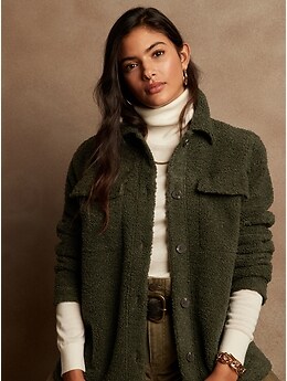 Sherpa Shacket | Banana Republic Factory