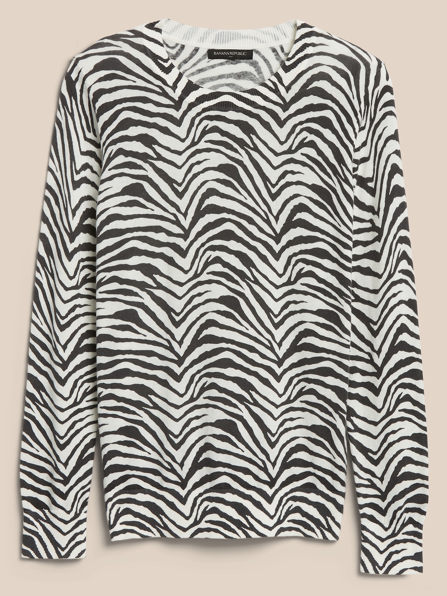 Petite Zebra Print Sweater