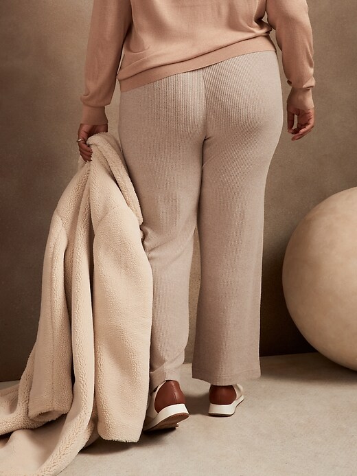 Image number 5 showing, Brushed Marled Ribbed Straight Pant