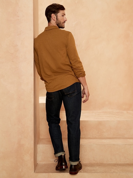 Slim-Fit Untucked Knit Shirt